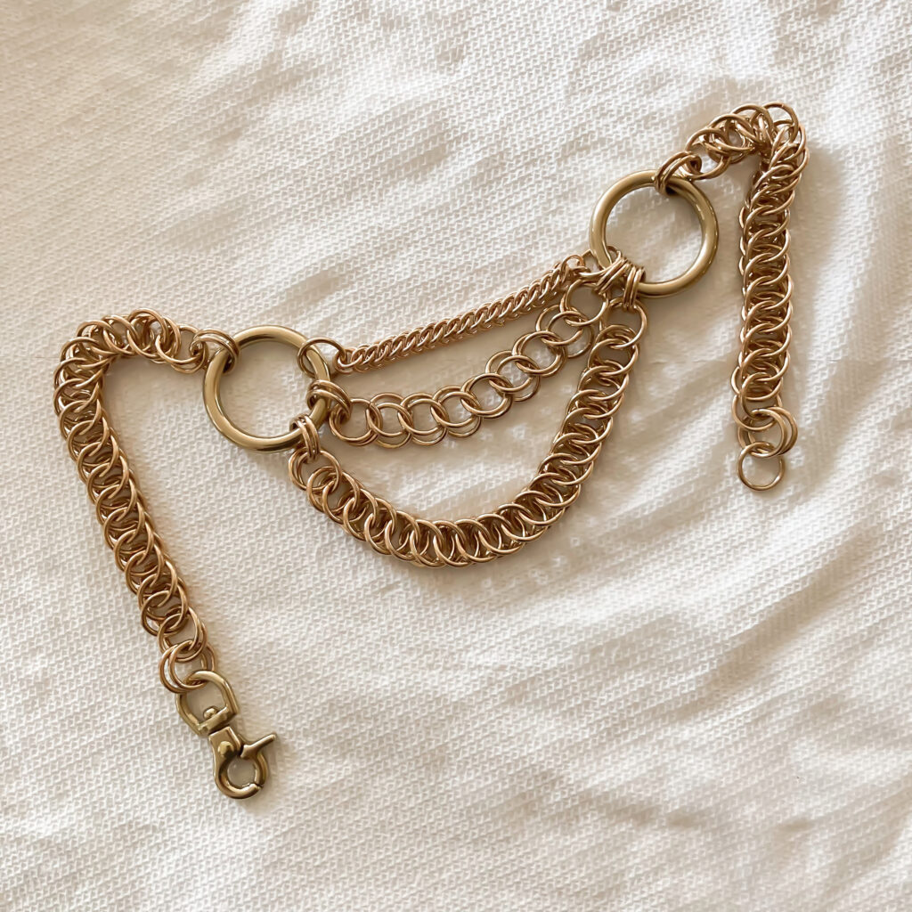 Triple Layered Brass Necklace